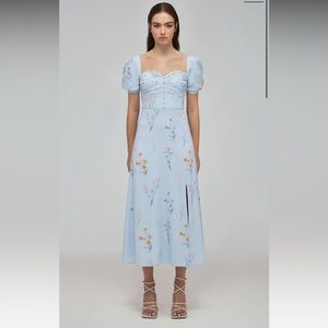 Self Portrait Watercolour Midi Dress